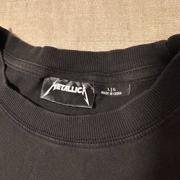 Metallica Mens Short Sleeve Large Black Ride The Lightning Cotton Band T Shirt - Picture 3 of 8